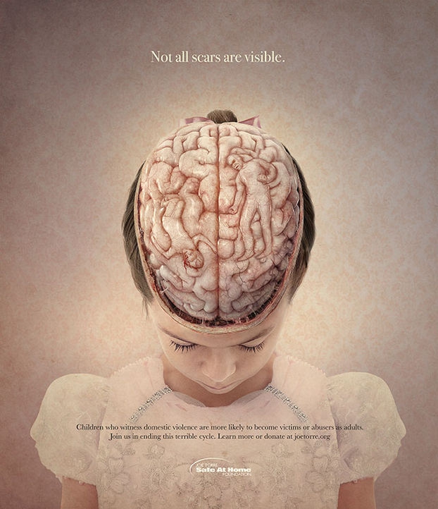 Социальная реклама оставила глубокие следы домашнего насилия в мозгу детей