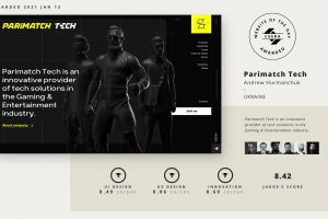 Украинское агентство Areal.design получило премию CSS design awards за создание сайта для Parimatch Tech